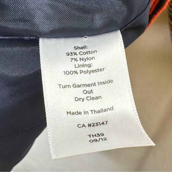 TALBOTS / colorful neon striped woven button front blazer jacket / 10 - Picture 7 of 9